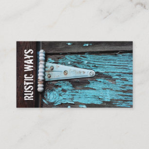 Carte de visite en bois de charnière de grange