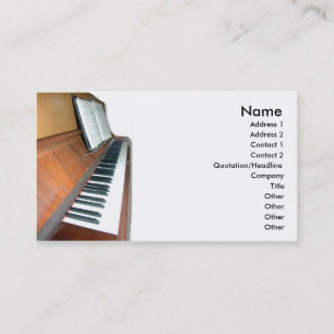 Carte de visite en bois de piano