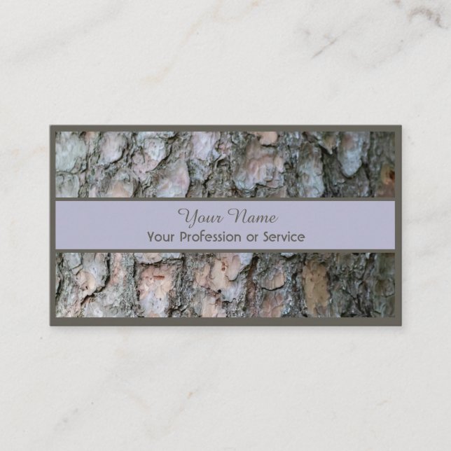 Carte de visite en bois de style 100% naturel et b (Devant)