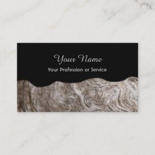 Carte de visite en bois de style organique 100% na