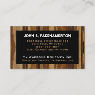 Carte de visite en bois d'impression