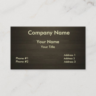 Carte de visite en bois foncé