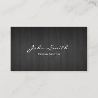 Carte de visite en bois foncé de directeur de