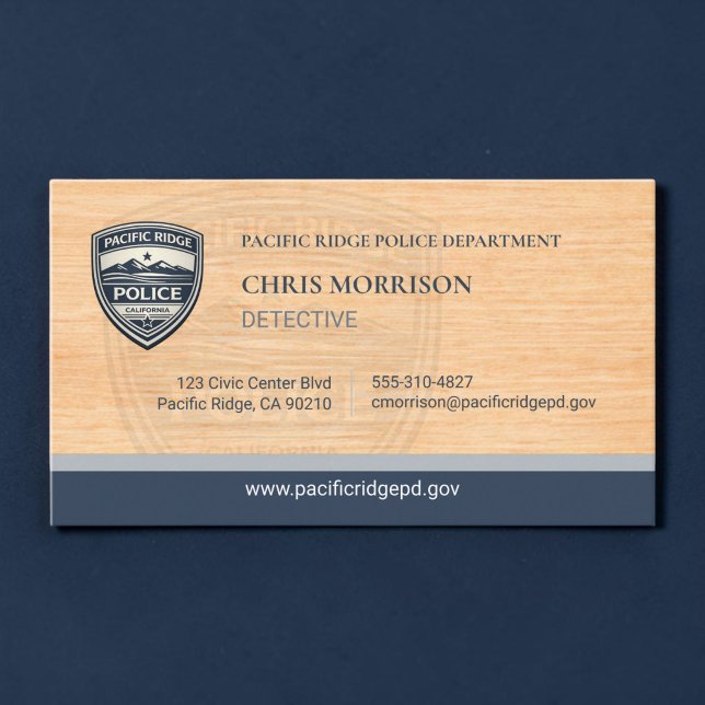 Carte de visite en bois rustique pour détective de (Créateur téléchargé)