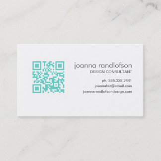 Carte de visite en bon état de CODE du vert QR de