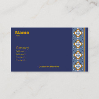 Carte de visite en carreaux de Talavera - Dos de c