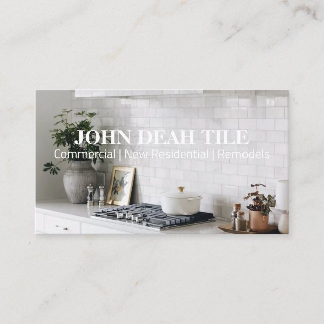 Carte de visite en carrelage (Devant)