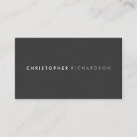 CARTE DE VISITE en carton noir MODERNE et MINIMAL