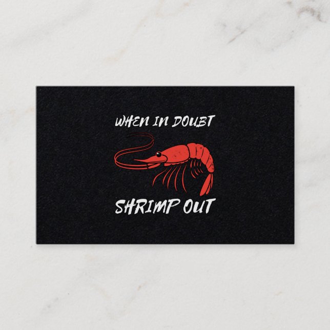 Carte De Visite En cas de doute, crevettes (Devant)
