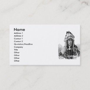Carte de visite en chef indien