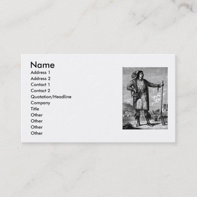 Carte de visite en chef indien américain (Devant)