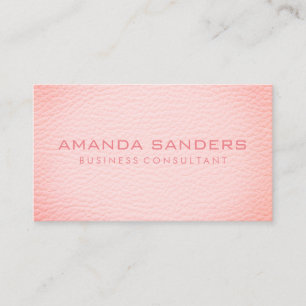 Carte de visite en cuir rose Faux