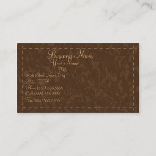 Carte de visite en cuir simple