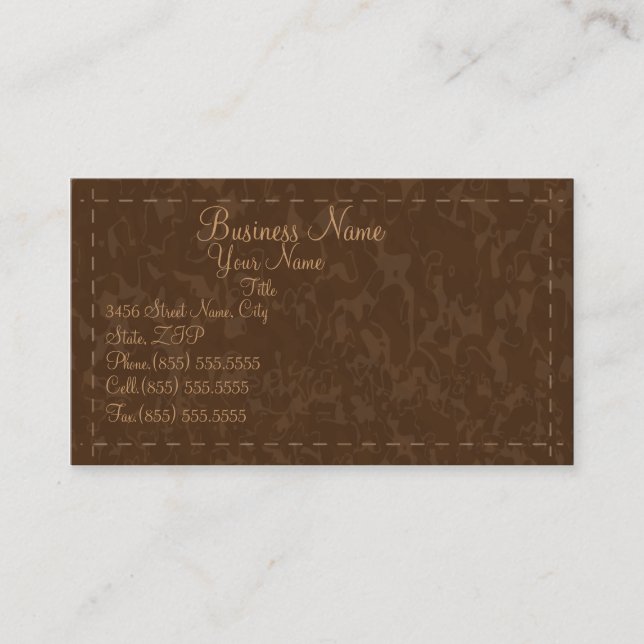 Carte de visite en cuir simple (Devant)