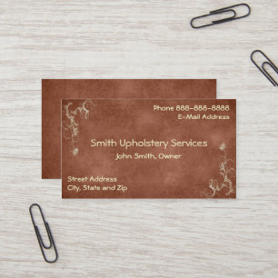 Carte de visite en cuir Upholstery