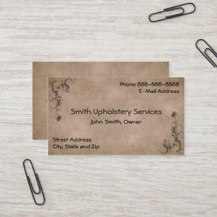 Carte de visite en cuir Upholstery