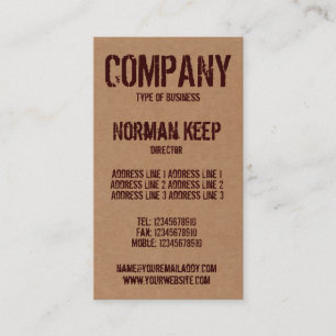 Carte De Visite En dehors de la boîte