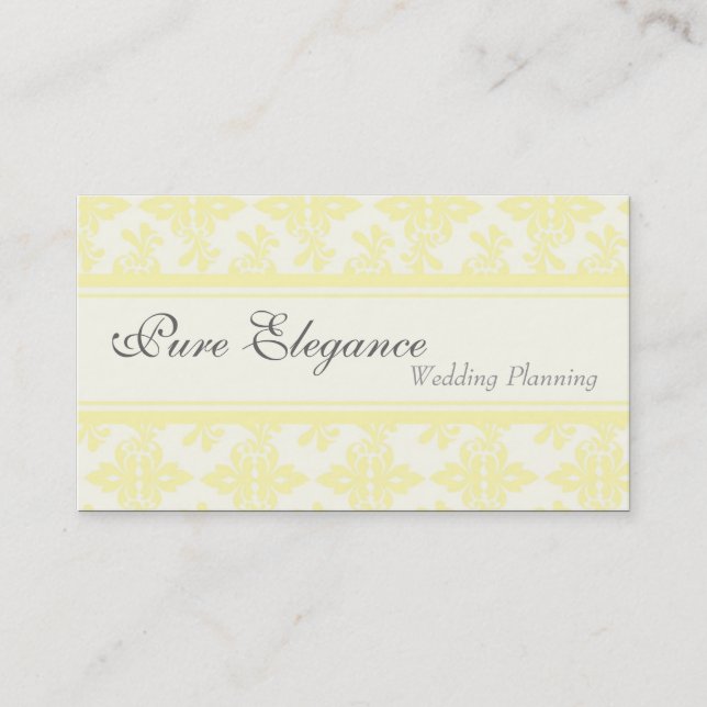 Carte de visite en filigrane de damassé de wedding (Devant)