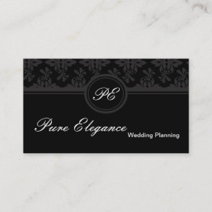 Carte de visite en filigrane de damassé de wedding