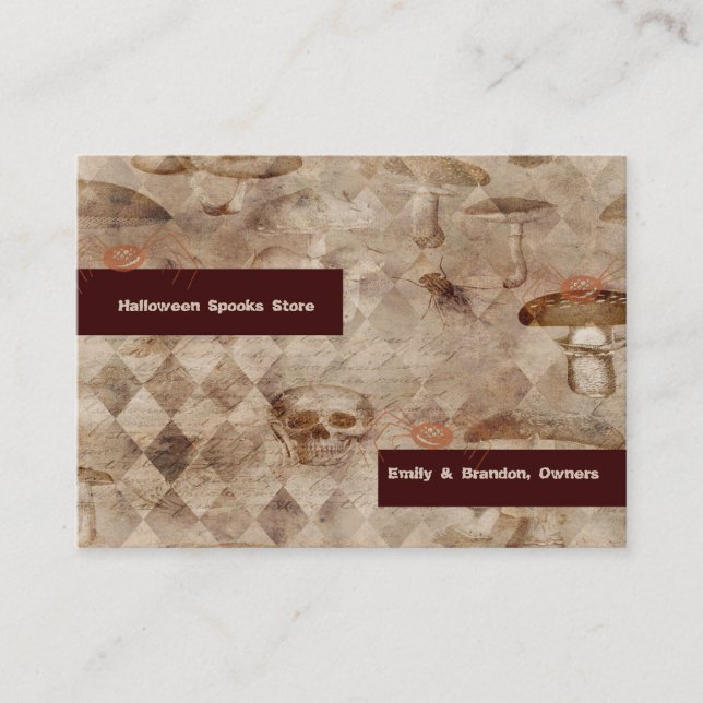 Carte de visite en ligne du magasin Halloween (Devant)