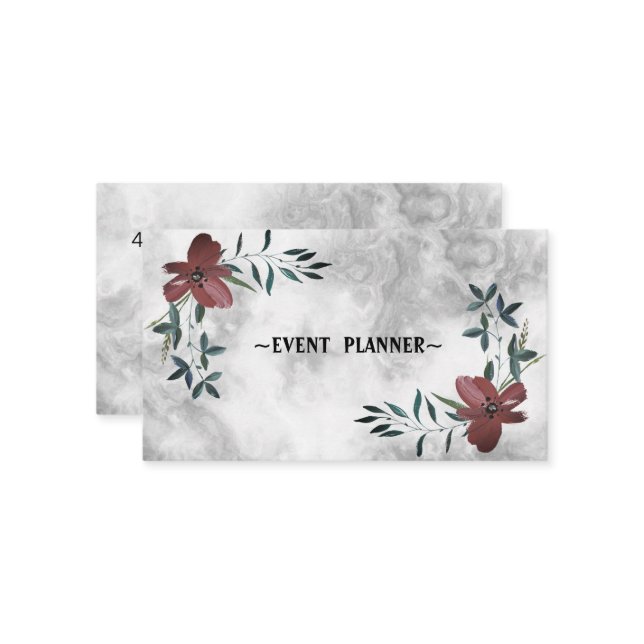 Carte de visite en marbre argenté Cool de luxe (Devant/Arrière en situation)