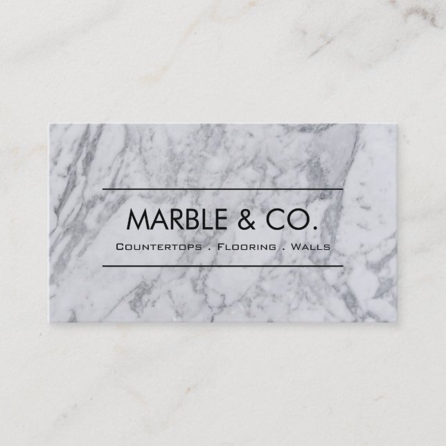 Carte de visite en marbre professionnel (Devant)