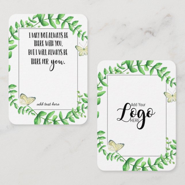 Carte De Visite En mémoire Sympathy Memorial Angel gardien cadeau (Devant / Derrière)