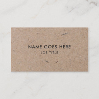 Carte de visite en papier kraft rustique moderne m