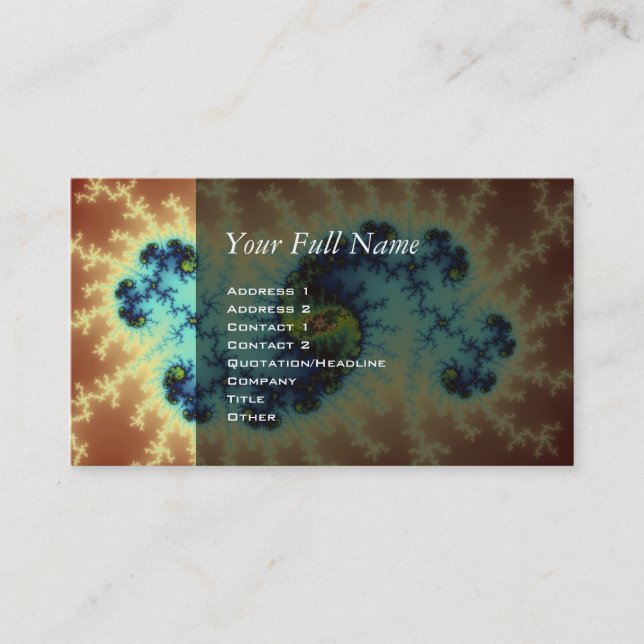 Carte De Visite En Playcast - Art Fractal (Devant)