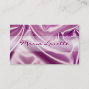 Carte de visite en SATIN ROSE de créateur