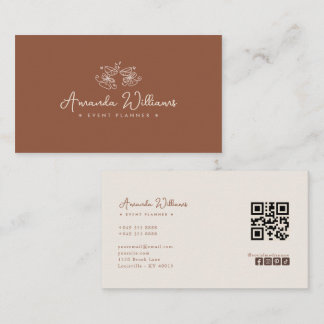 Carte de visite en terre cuite avec code QR pour l