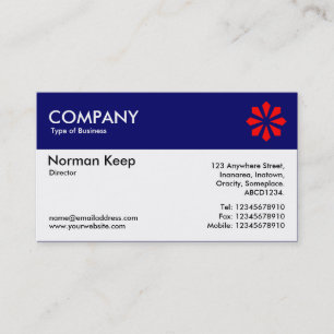 Carte De Visite En-tête couleur (logo) - bleu marine 000066