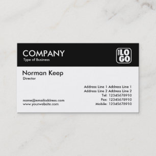 Carte De Visite En-tête couleur (logo) - noir et blanc