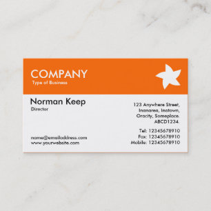 Carte De Visite En-tête couleur (logo) - orange
