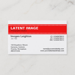 Carte De Visite En-tête de bande de film - Rouge et blanc