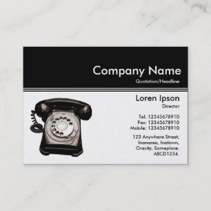 Carte De Visite En-tête de couleur III v2 - Noir - Hotline (Or)
