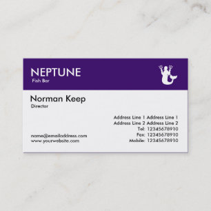 Carte De Visite En-tête de couleur - Purple profond - Neptune