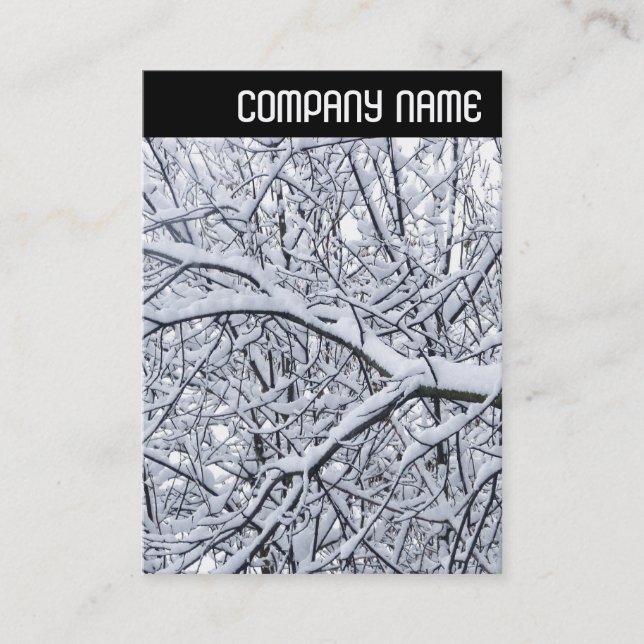 Carte De Visite En-tête V - Branches de neige (Devant)