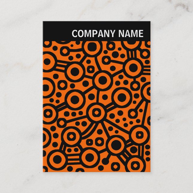Carte De Visite En-tête V - Image - Circuits Abstraits - Orange (Devant)