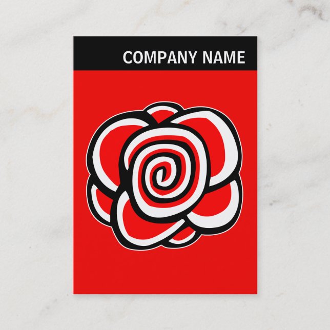 Carte De Visite En-tête V - Image - Dessin Rose (Devant)