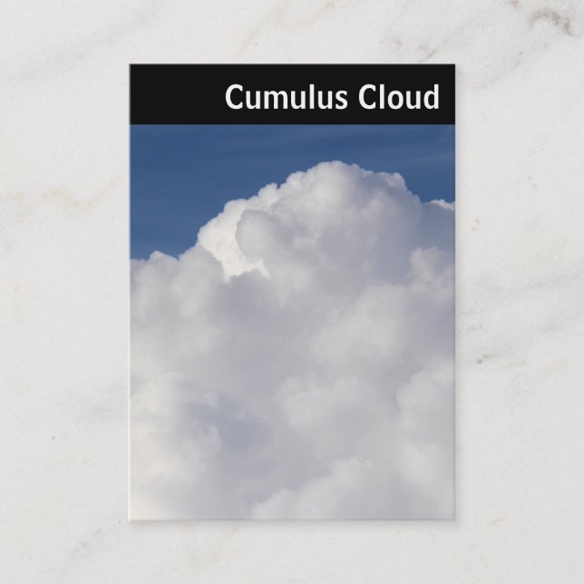 Carte De Visite En-tête V - Nuage Cumulus (Devant)