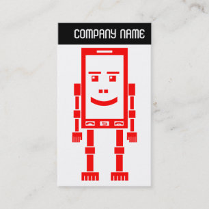 Carte De Visite En-tête V - Robo-Phone - Rouge