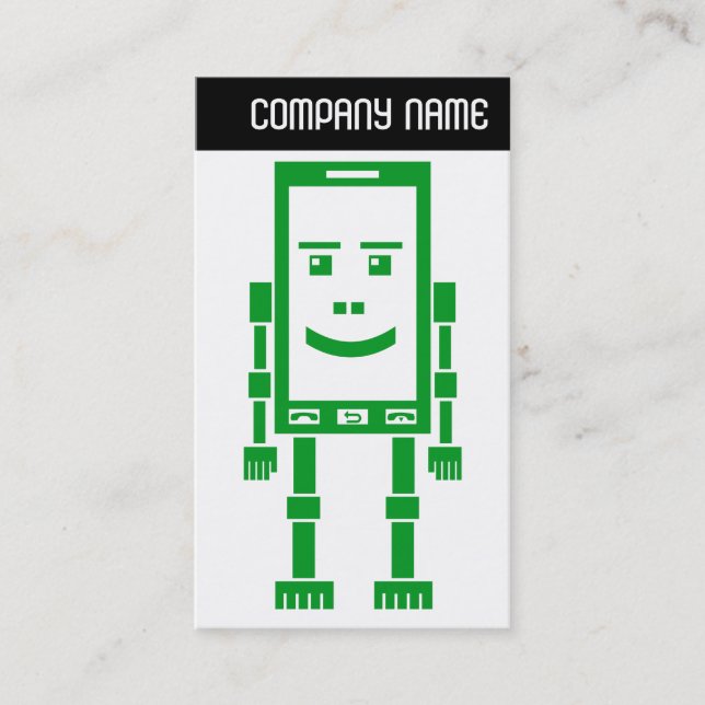 Carte De Visite En-tête V - Robo-Phone - Vert (Devant)