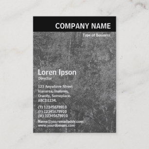 Carte De Visite En-tête vertical - texture de bouleau argenté