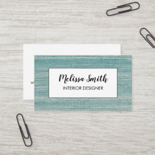 Carte de visite en tissu de Zostère pour designer