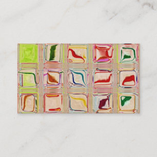 Carte de visite en verre de coutume de mosaïque d