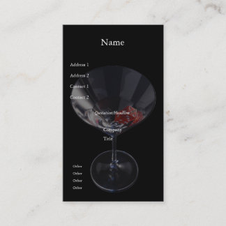 Carte de visite en verre de matrices