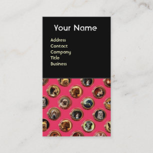 CARTE DE VISITE ENAMÉRIQUES VICTORIENNES /PORTRAITS DE CHIEN MINIA