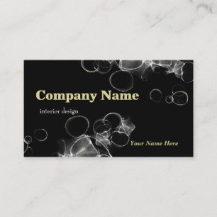 Carte De Visite Encre alcoolique blanche noire et or abstraite mod