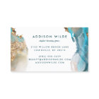 Encre aquarelle liquide d'art moderne bleu et or